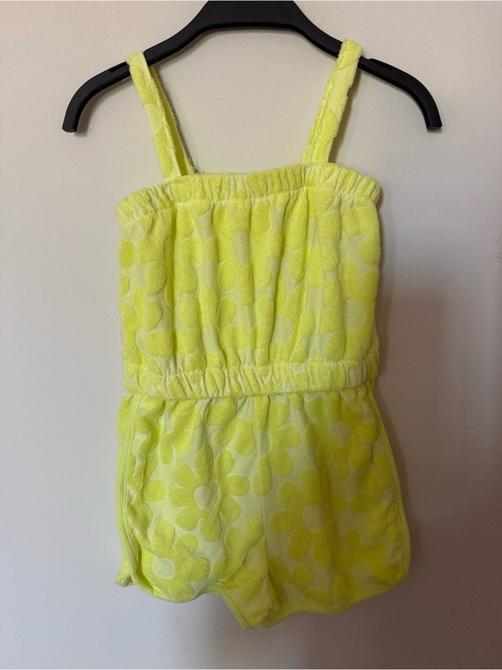 George Neon Lime Floral Terry Romper